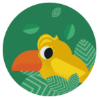 Ícone de pássaro verde – serviço de psicoterapia infantil Casulinho